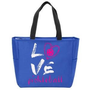 I Love Pickleball Funny Pickle Ball Tee For Player Zip Tote Bag