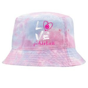 I Love Pickleball Funny Pickle Ball Tee For Player Tie-Dyed Bucket Hat