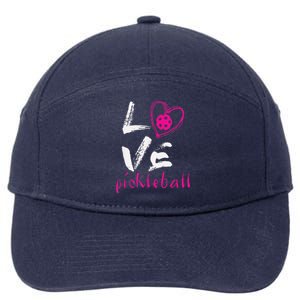 I Love Pickleball Funny Pickle Ball Tee For Player 7-Panel Snapback Hat