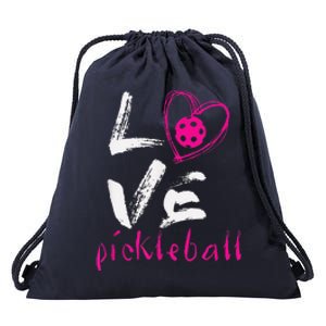 I Love Pickleball Funny Pickle Ball Tee For Player Drawstring Bag