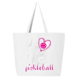 I Love Pickleball Funny Pickle Ball Tee For Player 25L Jumbo Tote