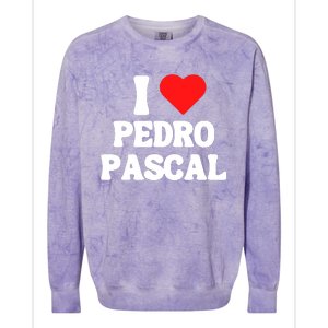 I Love Pedro Pascal Best Dad Ever Colorblast Crewneck Sweatshirt