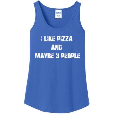 I Like Pizza And Maybe 3 People Funny Pizza Lover Tee Gift Ladies Essential Tank