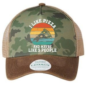 I Like Pizza And Maybe 3 People Funny Retro Cute Gift Legacy Tie Dye Trucker Hat