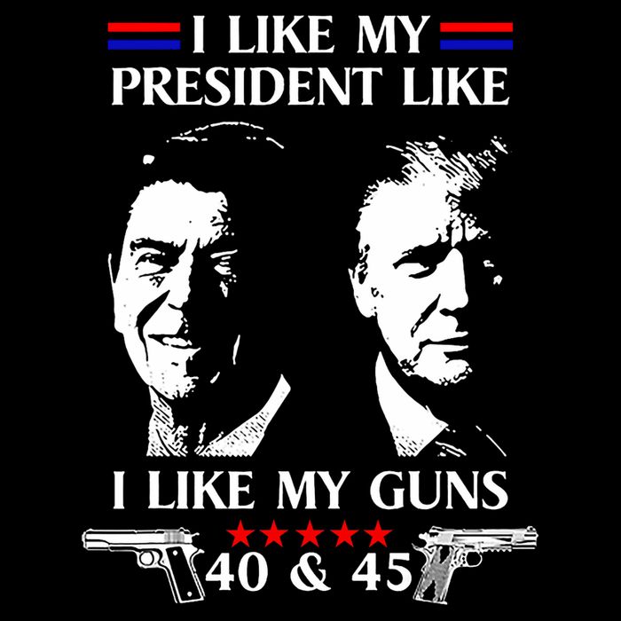 I Like President Like I Like My Guns 40 & 45 Flexfit Unipanel Trucker Cap