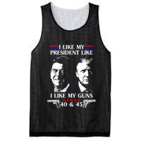 I Like President Like I Like My Guns 40 & 45 Mesh Reversible Basketball Jersey Tank