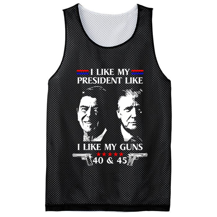 I Like President Like I Like My Guns 40 & 45 Mesh Reversible Basketball Jersey Tank