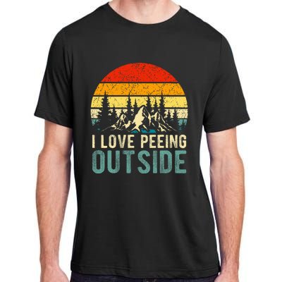 I Love Peeing Outside Funny Camping Hiking Adult ChromaSoft Performance T-Shirt