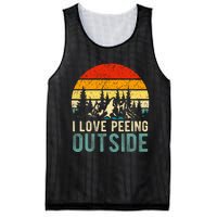 I Love Peeing Outside Funny Camping Hiking Mesh Reversible Basketball Jersey Tank