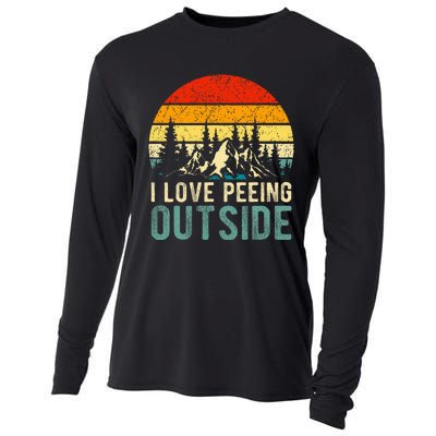 I Love Peeing Outside Funny Camping Hiking Cooling Performance Long Sleeve Crew