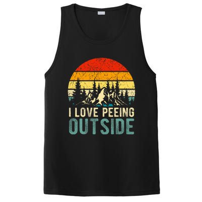 I Love Peeing Outside Funny Camping Hiking PosiCharge Competitor Tank