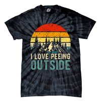 I Love Peeing Outside Funny Camping Hiking Tie-Dye T-Shirt