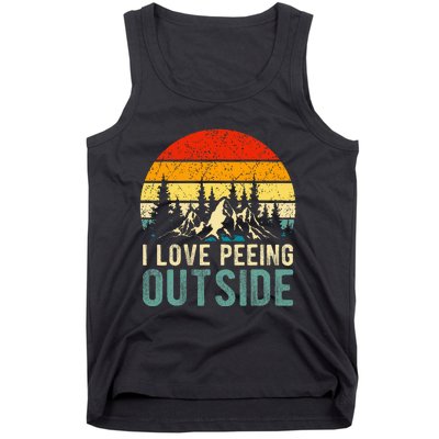 I Love Peeing Outside Funny Camping Hiking Tank Top