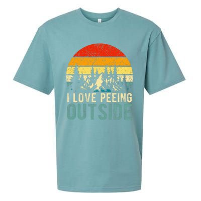 I Love Peeing Outside Funny Camping Hiking Sueded Cloud Jersey T-Shirt