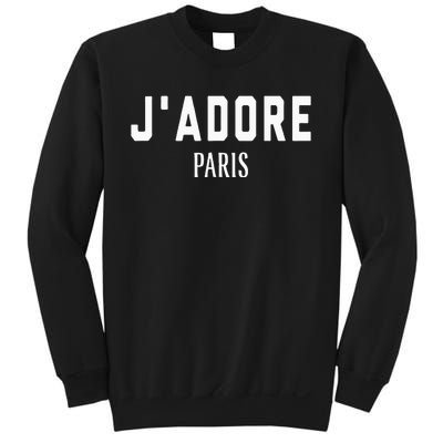 I Love Paris J Adore Paris France Black Graphic Sweatshirt