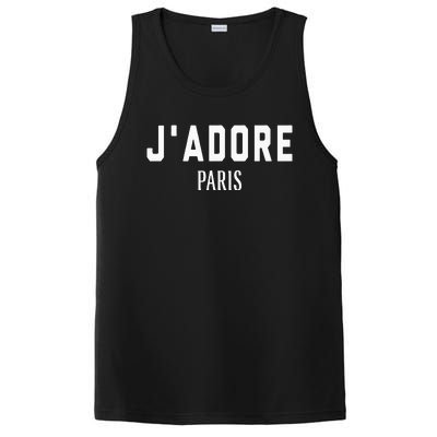 I Love Paris J Adore Paris France Black Graphic PosiCharge Competitor Tank