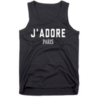 I Love Paris J Adore Paris France Black Graphic Tank Top