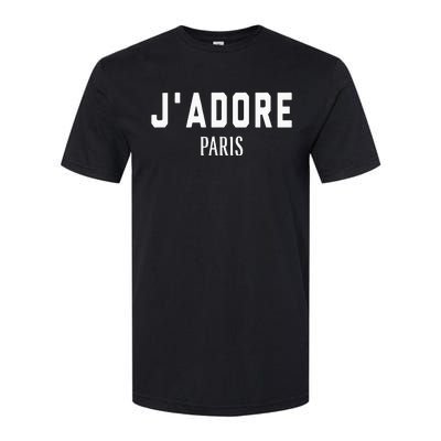 I Love Paris J Adore Paris France Black Graphic Softstyle® CVC T-Shirt