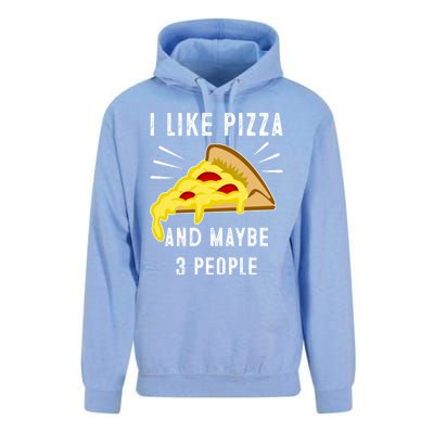 I Like Pizza And Maybe 3 People Funny Sarcasm Pizza Lover Meaningful Gift Unisex Surf Hoodie