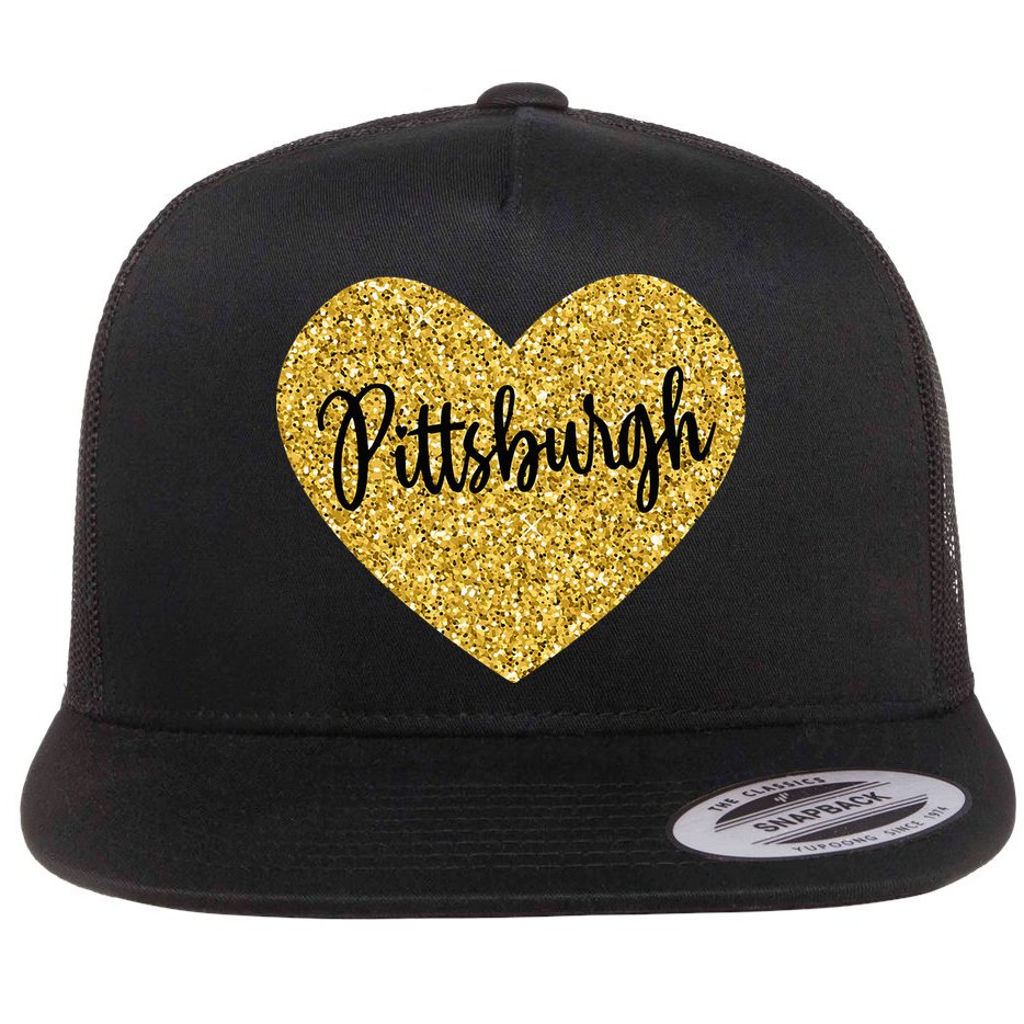 I Love Pittsburgh Pennsylvania USA Flat Bill Trucker Hat