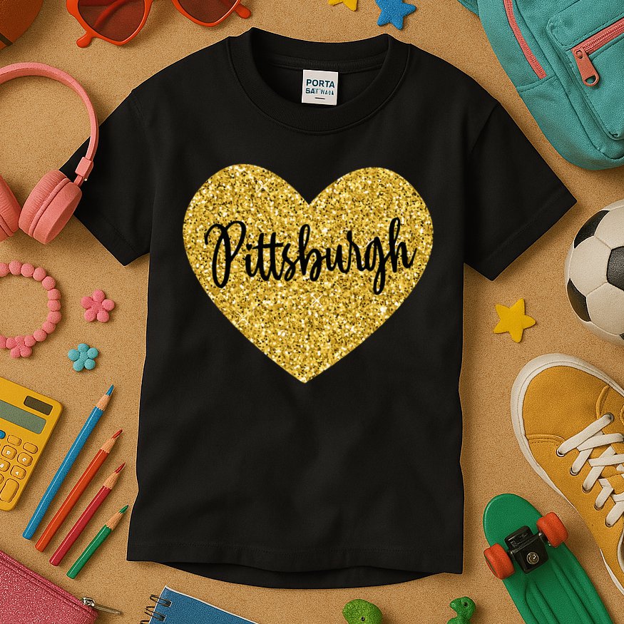 I Love Pittsburgh Pennsylvania USA Kids T-Shirt