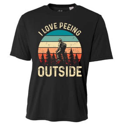 I love peeing outside Wilderness Glamping Campfire Nature Cooling Performance Crew T-Shirt