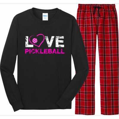 I Love Pickleball Great Gift 'S Pickleball Gift Long Sleeve Pajama Set