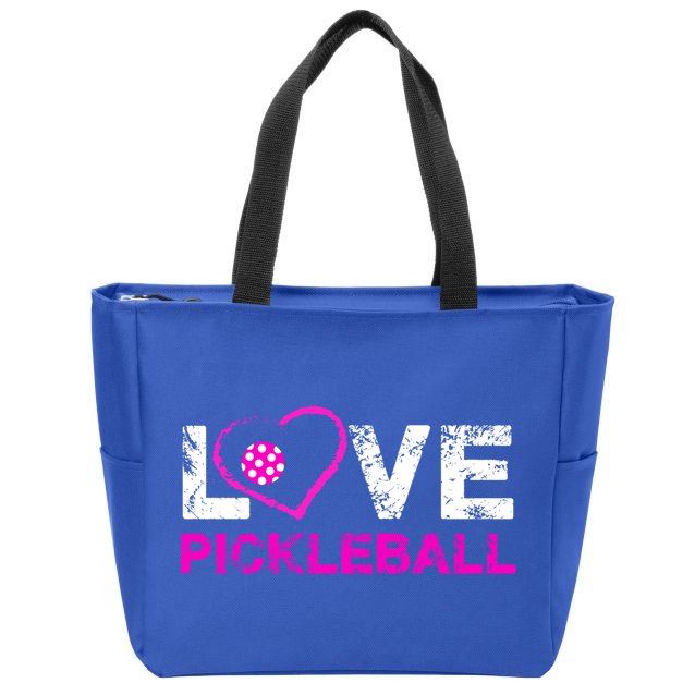 I Love Pickleball Great Gift 'S Pickleball Gift Zip Tote Bag
