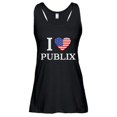I Love Publix Usa Flag Funny Sarcastic Ladies Essential Flowy Tank
