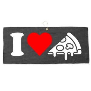 I Love Pizza Red Heart Valentines Day Funny Pizza Lover Food Great Gift Large Microfiber Waffle Golf Towel