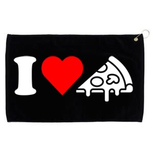 I Love Pizza Red Heart Valentines Day Funny Pizza Lover Food Great Gift Grommeted Golf Towel