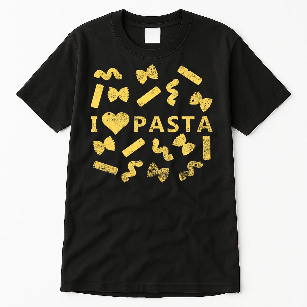I Love Pasta Shirt Italian Spaghetti Pastafarians Gift Tall T-Shirt