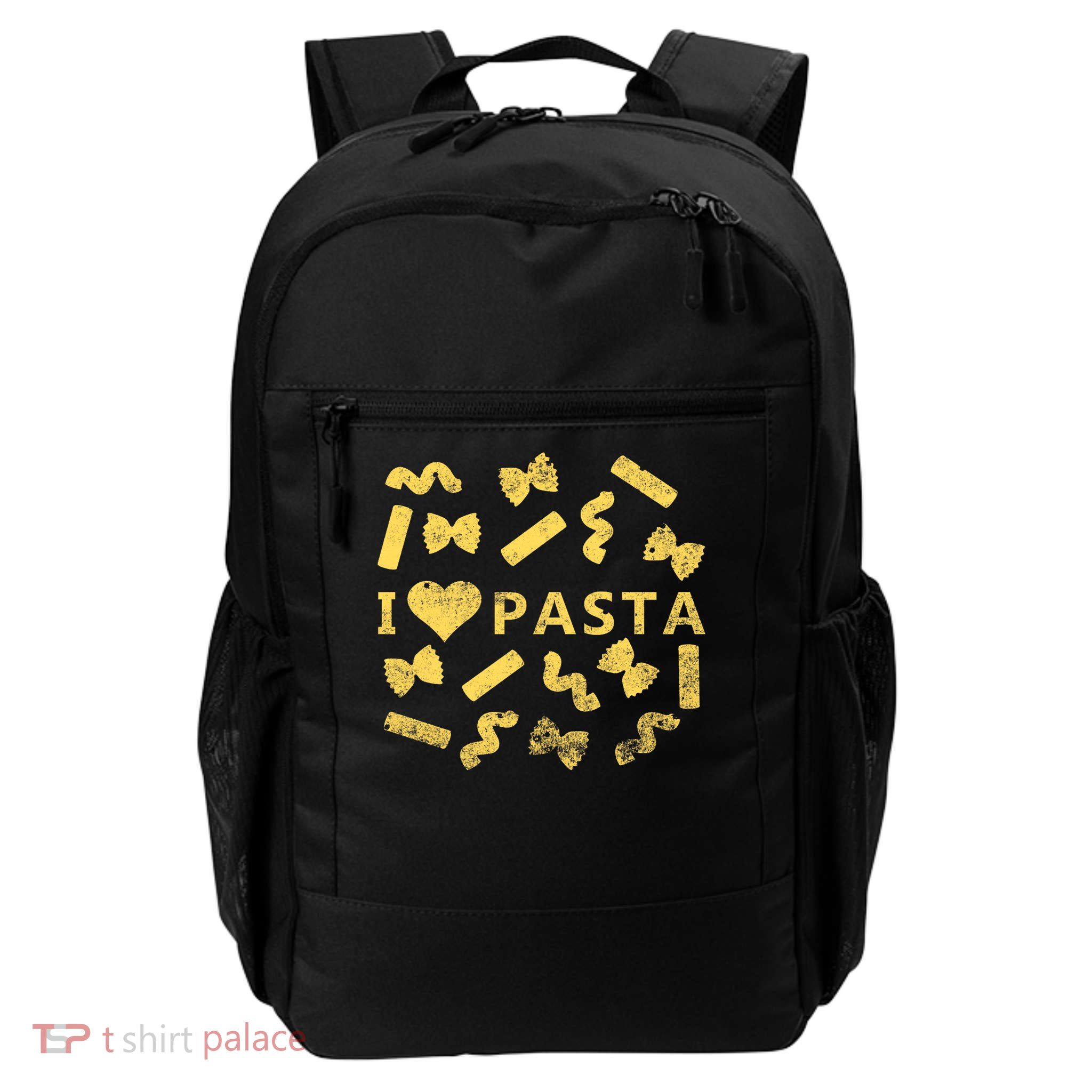 I Love Pasta Shirt Italian Spaghetti Pastafarians Gift Backpack