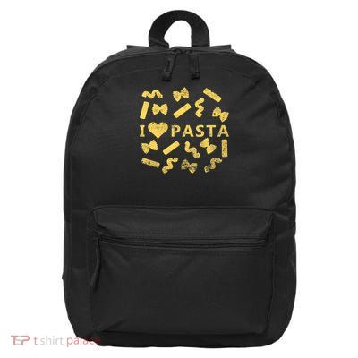 I Love Pasta Shirt Italian Spaghetti Pastafarians Gift 16 in Basic Backpack