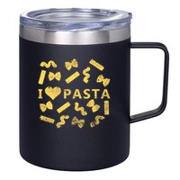 I Love Pasta Shirt Italian Spaghetti Pastafarians Gift 12oz Stainless Steel Coffee Mug