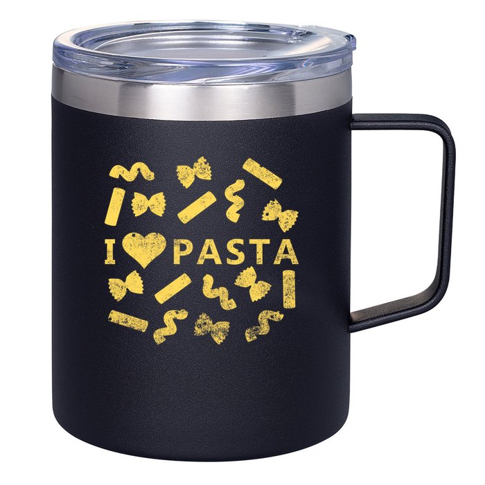 I Love Pasta Shirt Italian Spaghetti Pastafarians Gift 12oz Stainless Steel Coffee Mug