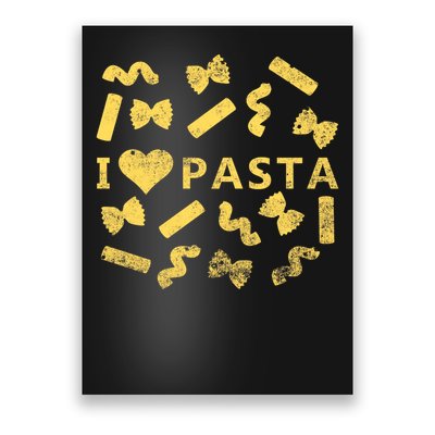 I Love Pasta Shirt Italian Spaghetti Pastafarians Gift Poster