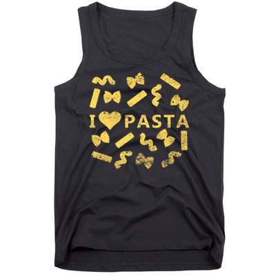 I Love Pasta Shirt Italian Spaghetti Pastafarians Gift Tank Top