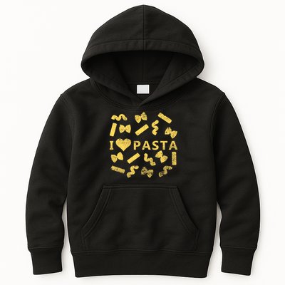 I Love Pasta Shirt Italian Spaghetti Pastafarians Gift Kids Hoodie
