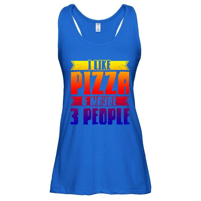 I Like Pizza And Maybe 3 People Pizza Lover Gift Ladies Essential Flowy Tank