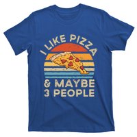 I Like Pizza And Maybe 3 People Retro Vintage Gift T-Shirt