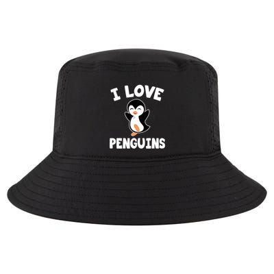I Love Penguins Gift Cute Penguin Gift Cool Comfort Performance Bucket Hat