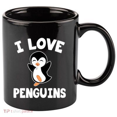 I Love Penguins Gift Cute Penguin Gift 11oz C Handle Ceramic Mug