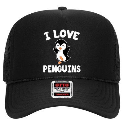 I Love Penguins Gift Cute Penguin Gift Trucker Hat