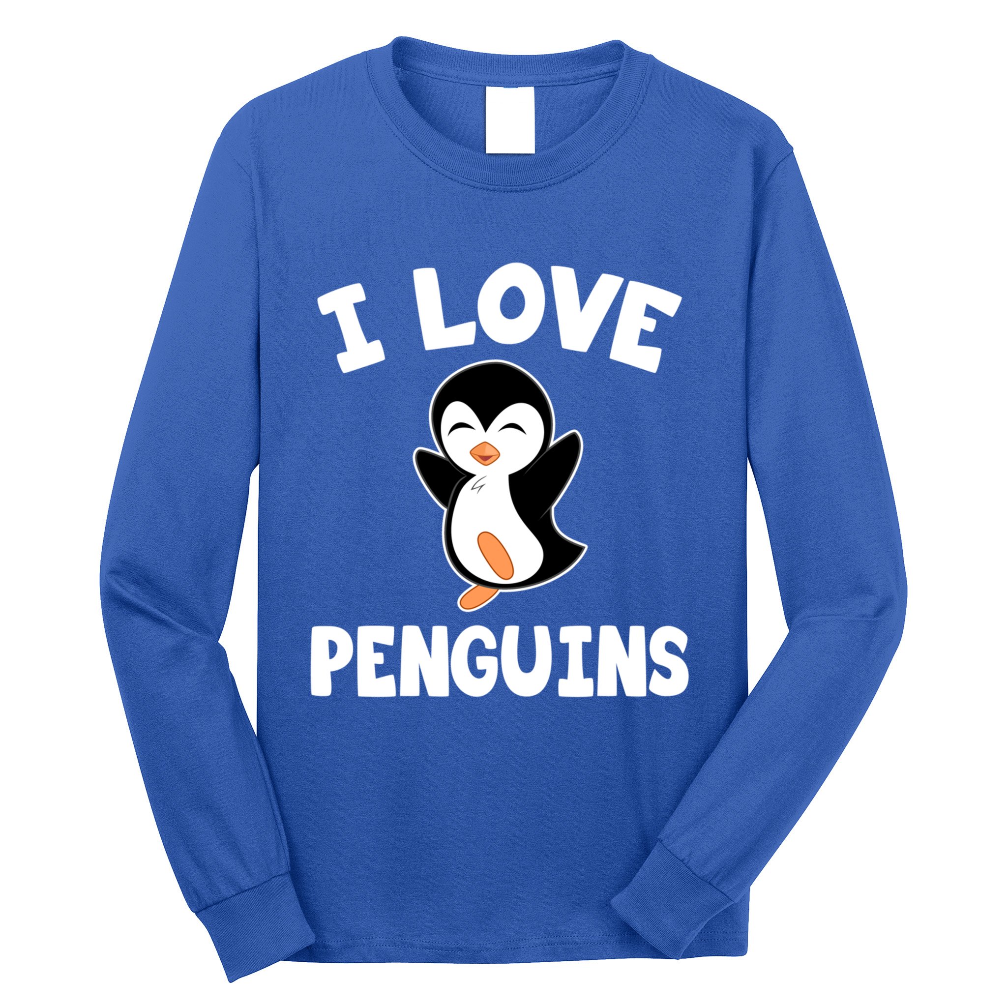 I Love Penguins Gift Cute Penguin Gift Long Sleeve Shirt