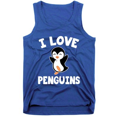 I Love Penguins Gift Cute Penguin Gift Tank Top