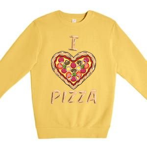 I Love Pizza for Pizza Lover Premium Crewneck Sweatshirt