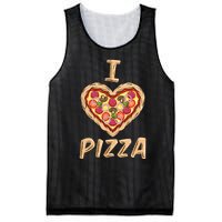 I Love Pizza for Pizza Lover Mesh Reversible Basketball Jersey Tank