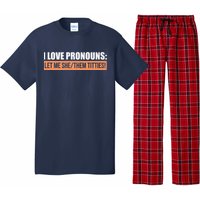 I Love Pronouns Let Me She Them Titties Funny Pajama Set