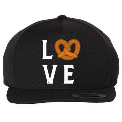 I Love Pretzels For Pretzel Day Funny Ger Foodie Lover Cute Gift Wool Snapback Cap